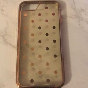 rose gold polka dot iphone case